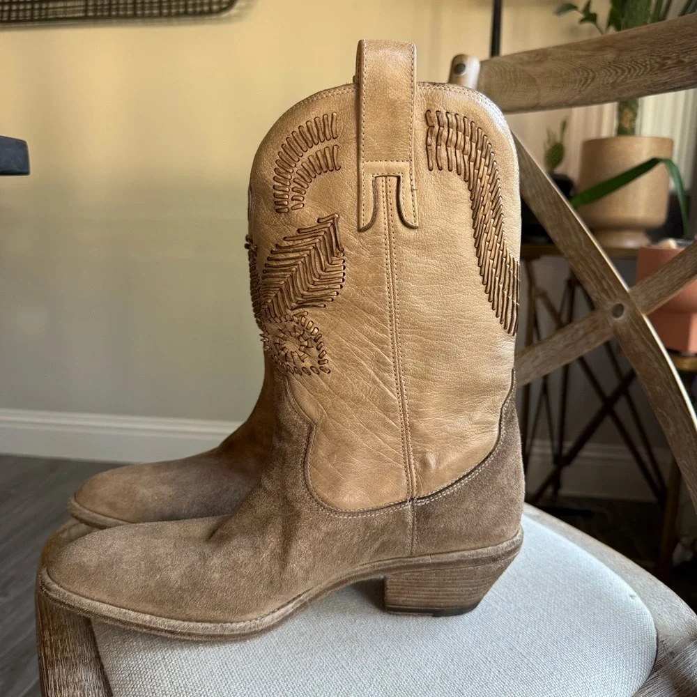 Free People Marco Delli Boho Butterfly Western Boots - Picture 4 of 16